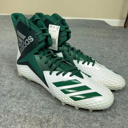 Adidas Mens Football Cleats 16 White Green Shoe Lacrosse Freak X Carbon High G1