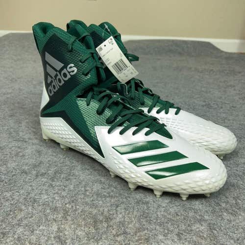 Adidas Mens Football Cleats 16 White Green Shoe Lacrosse Freak X Carbon High G5