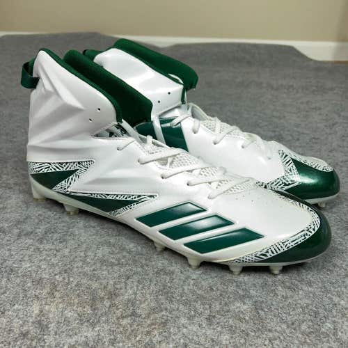 Adidas Mens Football Cleats 18 White Green Shoe Lacrosse Freak X Carbon High D1