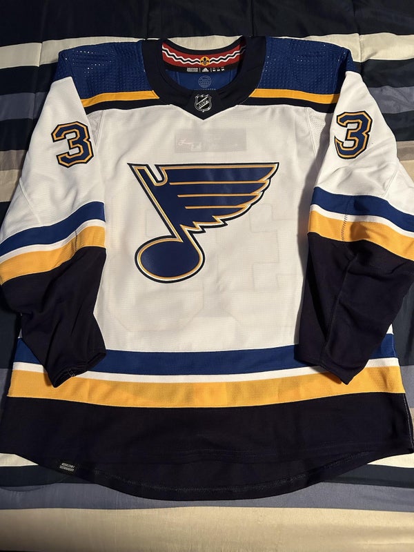 2000-01 St. Louis Blues #14 Game Used White Jersey DP12206