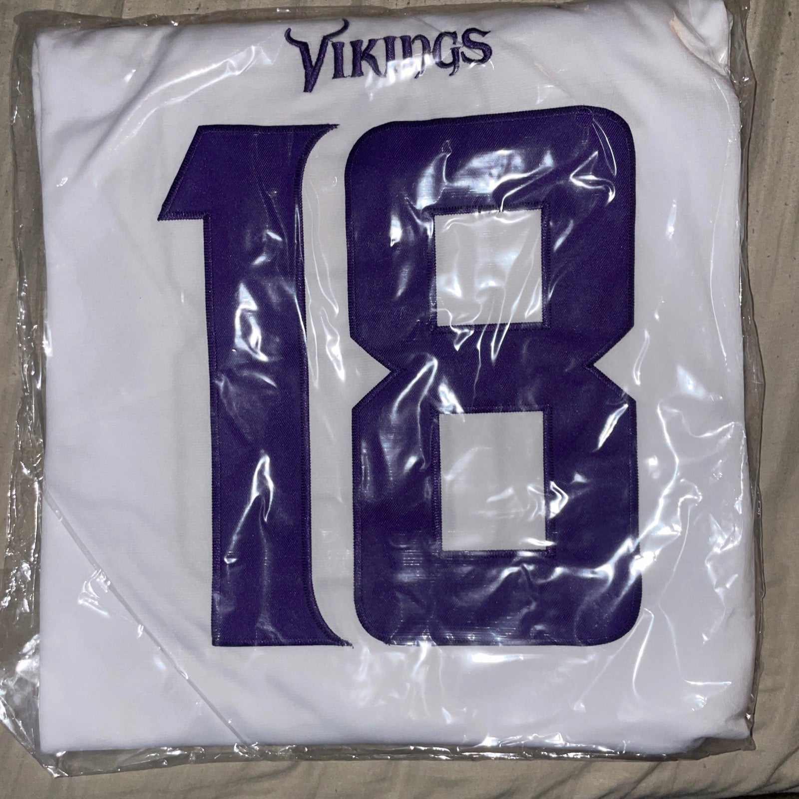 Men's Nike Justin Jefferson Olive Minnesota Vikings 2022 Salute to Service Limited Jersey Size: Small