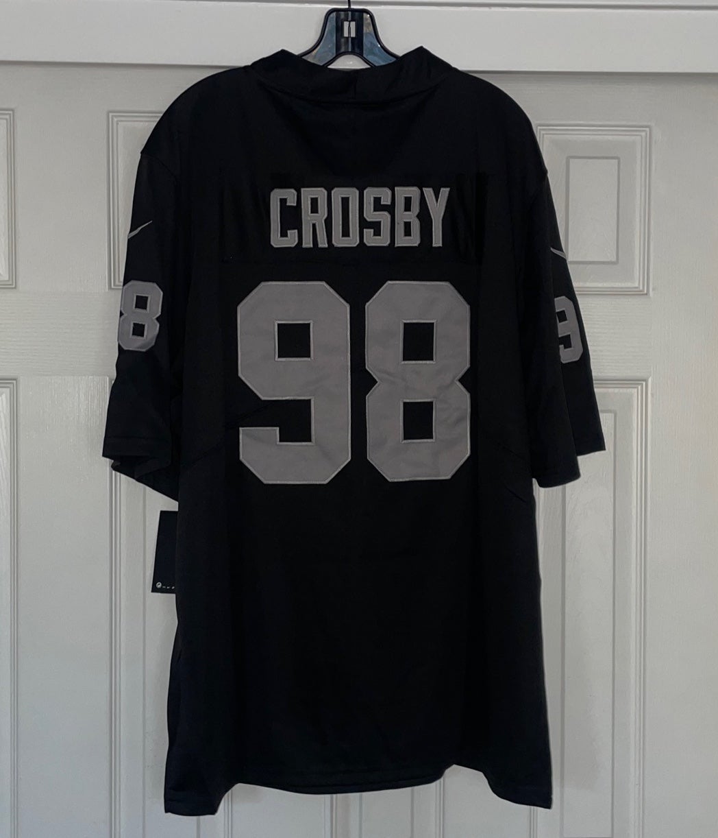 Men's Las Vegas Raiders Maxx Crosby Nike White Name & Number T-Shirt