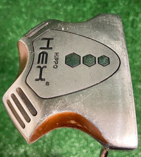 Hippo HEX 2 Face Balanced Mallet Putter RH Steel ~34.5" New Grip Nice Condition