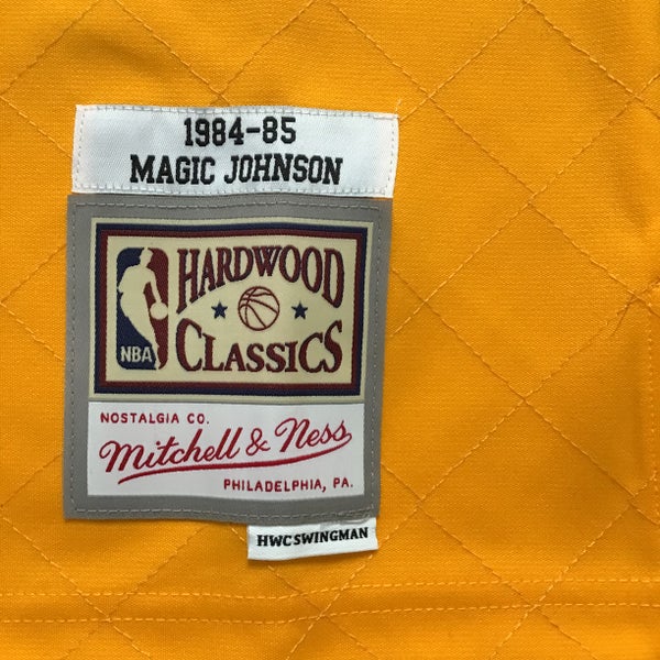 Magic Johnson Los Angeles Lakers Mitchell & Ness Women's Hardwood Classics  1984 Swingman Jersey - Purple