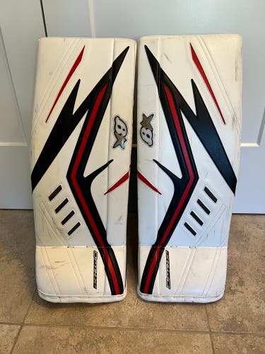 Used 27+1 Brian's OPTiK X2 Junior Goalie Leg Pads