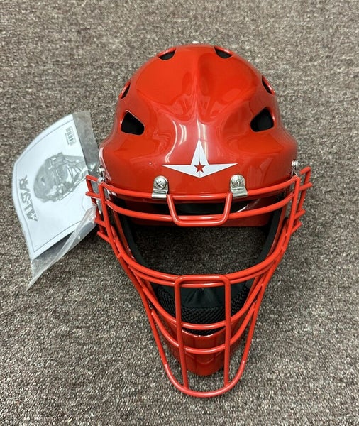 All Star Youth Player Series Catchers Helmet, Scarlet