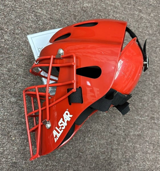 All Star Youth Player Series Catchers Helmet, Scarlet