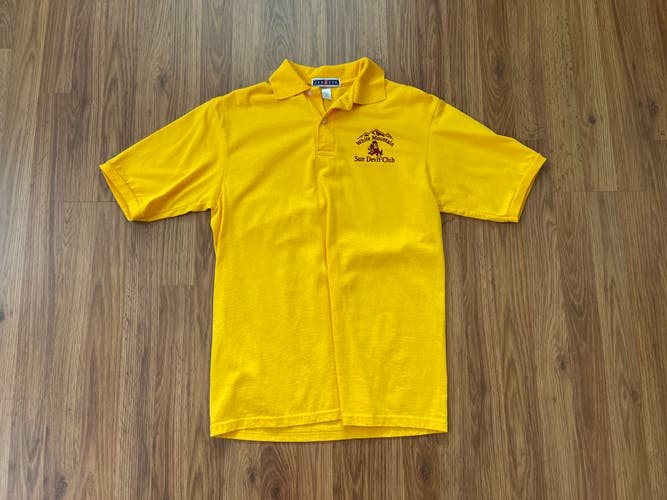 ASU Sun Devils NCAA WHITE MOUNTAIN SUN DEVIL CLUB Size Medium Polo Golf Shirt!