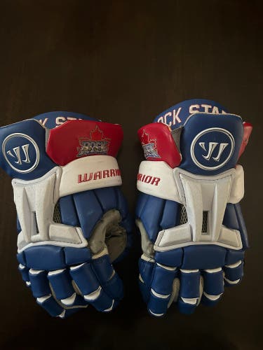 Used Player's Warrior Large Burn XP Lacrosse Gloves