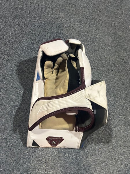 Colorado Avalanche Game Used Pro Stock Bauer Mach Glove and Blocker Miner #1