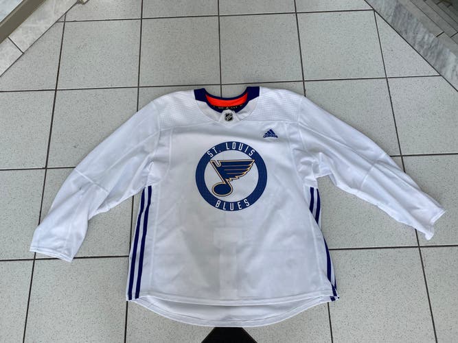 St Louis Blues Adidas Pro Stock Practice Jersey Sz 56