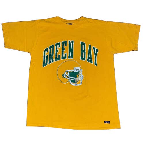 Vintage 1990s Green Bay Packers JanSport Football Helmet Logo T-Shirt RARE Sz M