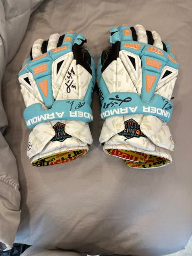Signed Under armour all America lacrosse gloves