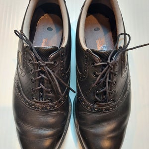 Black Premium Leather FootJoy DryJoys Men’s Golf Shoes (9-1/2M)