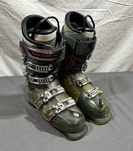 Salomon Scarlet Flex 85 Alpine Ski Boots Custom Fit Liners MDP 24.5 US 7.5 MINTY