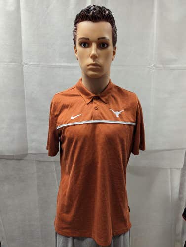 Team Issued Nike Texas Longhorns Polo Orange M NCAA
