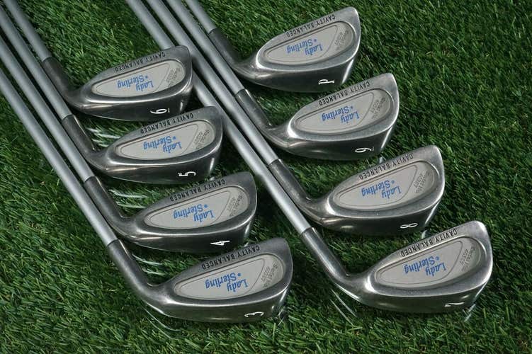 LADY STERLINGS CAVITY BALANCED 3-P IRONS SET W/ RAPPORT ADVENT LADIES GRAPHITE