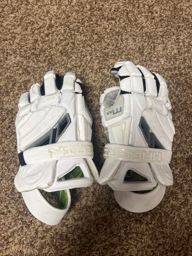 Used Player's Maverik Medium Max Lacrosse Gloves