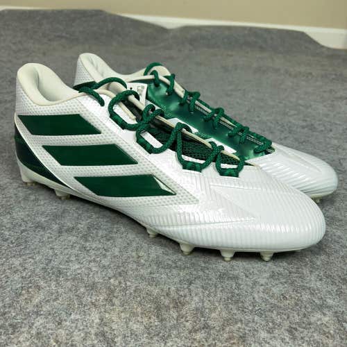 Adidas Mens Football Cleats 16 White Green Shoe Lacrosse Freak Carbon Low X4