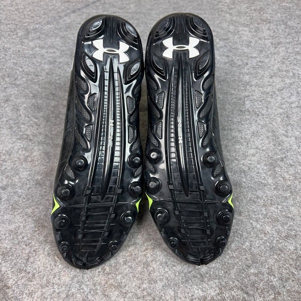 Under Armour Mens Football Cleat 15 Black White Shoe Lacrosse Highlight High C2