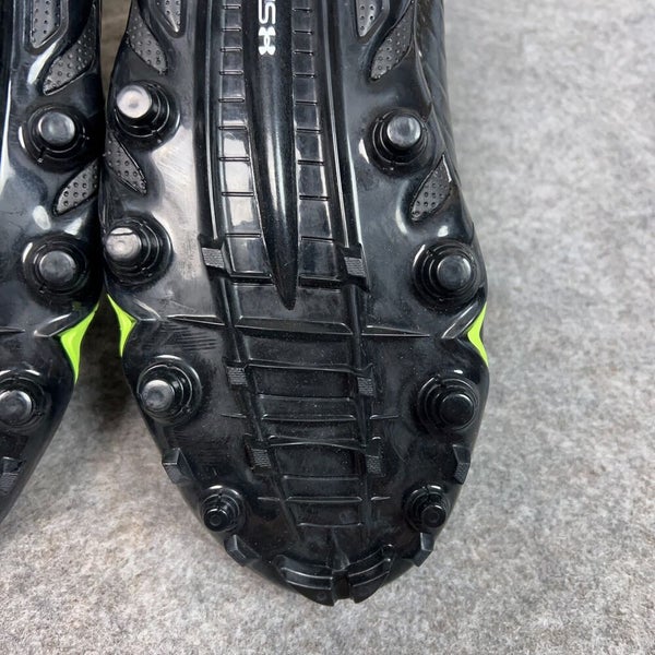 Under Armour Mens Football Cleat 15 Black White Shoe Lacrosse Highlight High C2