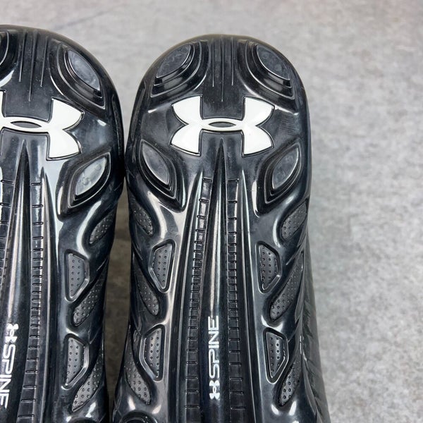 Under Armour Mens Football Cleat 15 Black White Shoe Lacrosse Highlight High C2