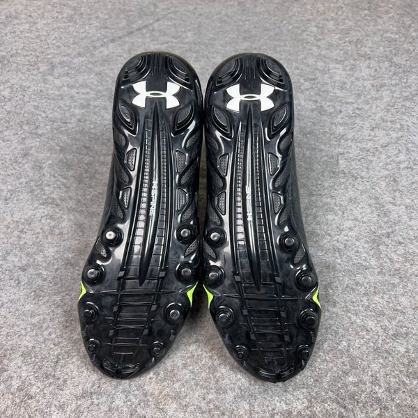 Under Armour Mens Football Cleat 15 Black White Shoe Lacrosse Highlight High C1