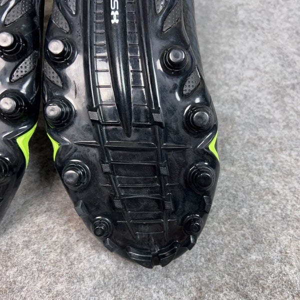 Under Armour Mens Football Cleat 15 Black White Shoe Lacrosse Highlight High C1