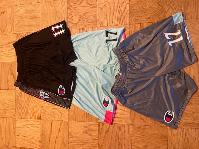 PLL Chrome Game Used- Black Used Men's Champion Shorts