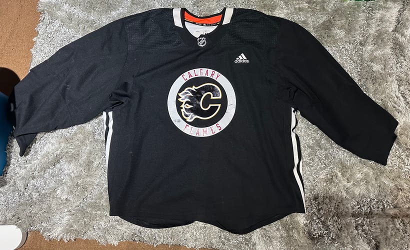 Adidas Calgary flames practice jersey Goalie Cut