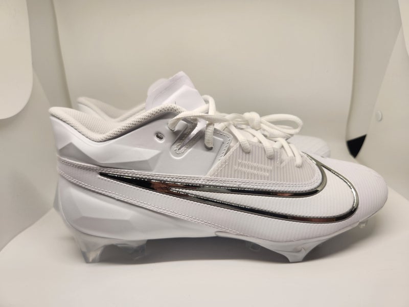 Nike Men's Vapor Edge Elite 360 2 Football Cleats, Size 9.5, White/Silver