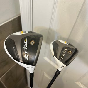 TaylorMade RBZ STAGE 2 Driver 9.5*& 3 FairwayWood 15* Stiff Flex Right Handed