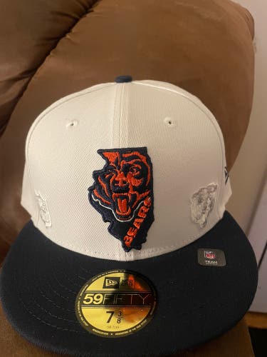 Chicago Bears New Era NFL State Fitted Hat 7 3/8