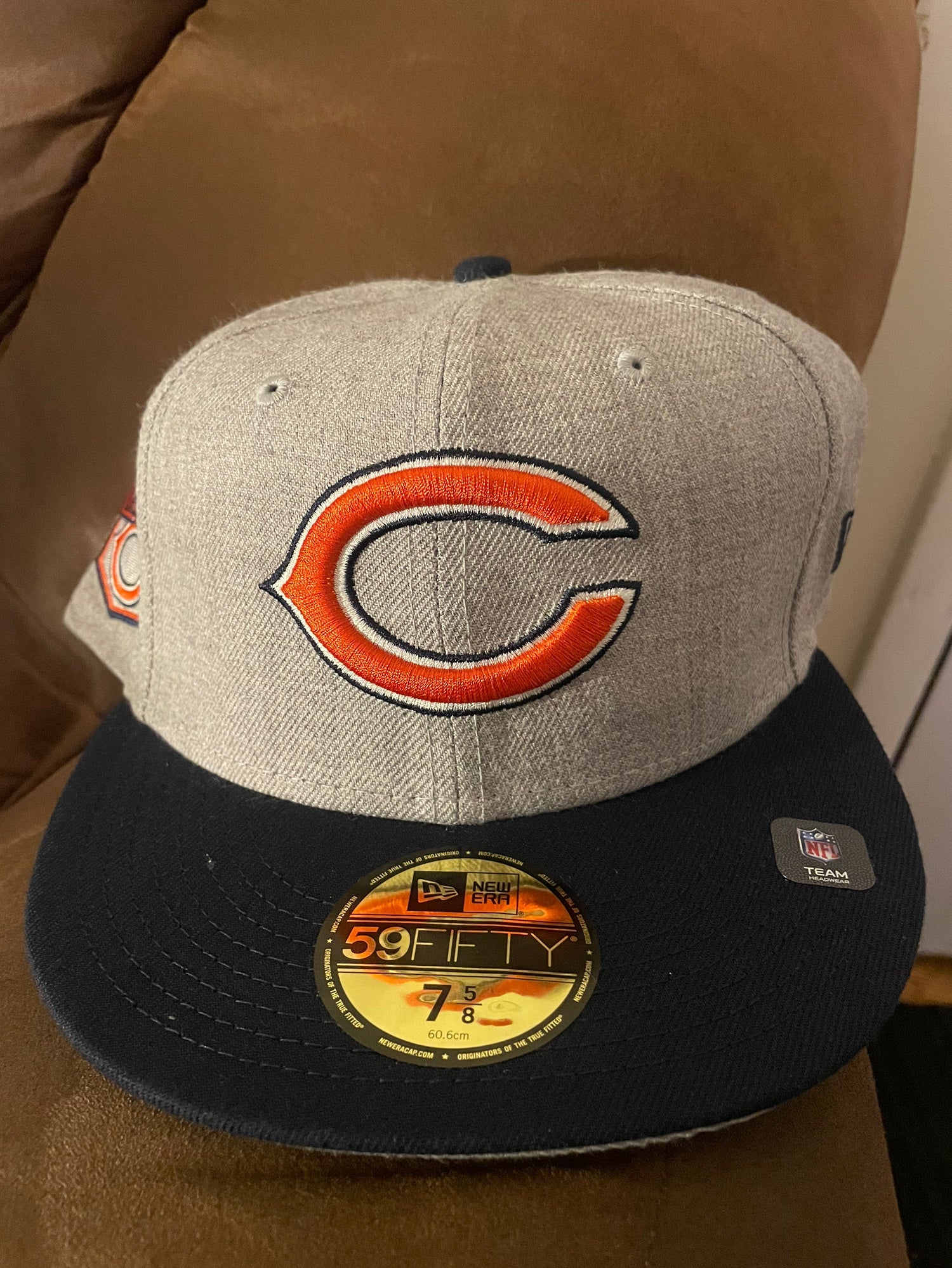 Chicago Bears New era NFL Field Patch Fitted Hat 7 3/8