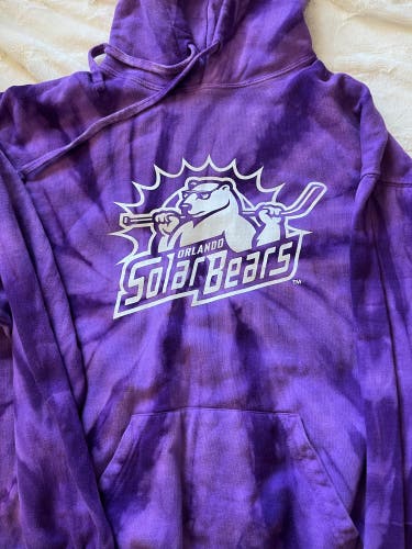 ECHL Orlando Solar Bears Purple tie dye Large hoodie