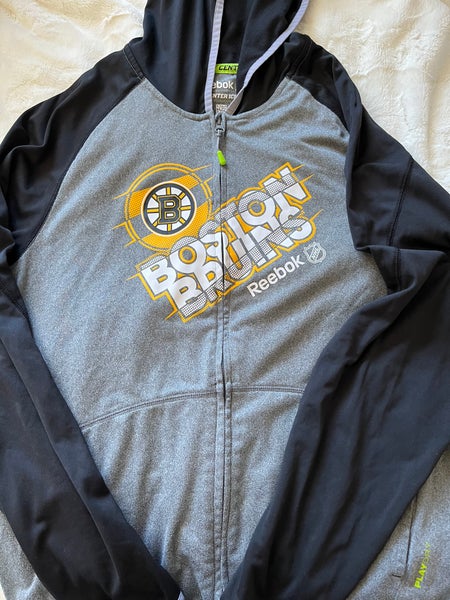 NEW NHL Official Boston Bruins Adidas Z.N.E. Full Zip Men's Hoodie