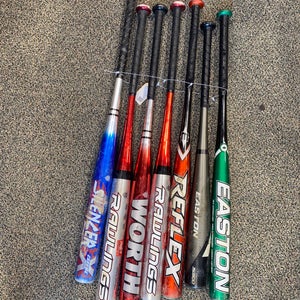 Used Easton and Rawlings Backyard Play Bat Bundle (7 Bats)