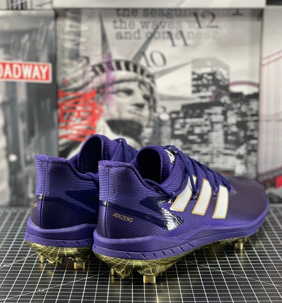 NEW‎ Adidas Adizero Afterburner 8 Baseball Cleats Men’s Size 15 Shoes Purple Mint Adidas Adizero Afterburner 8 | Stadium Custom Kicks main image 3