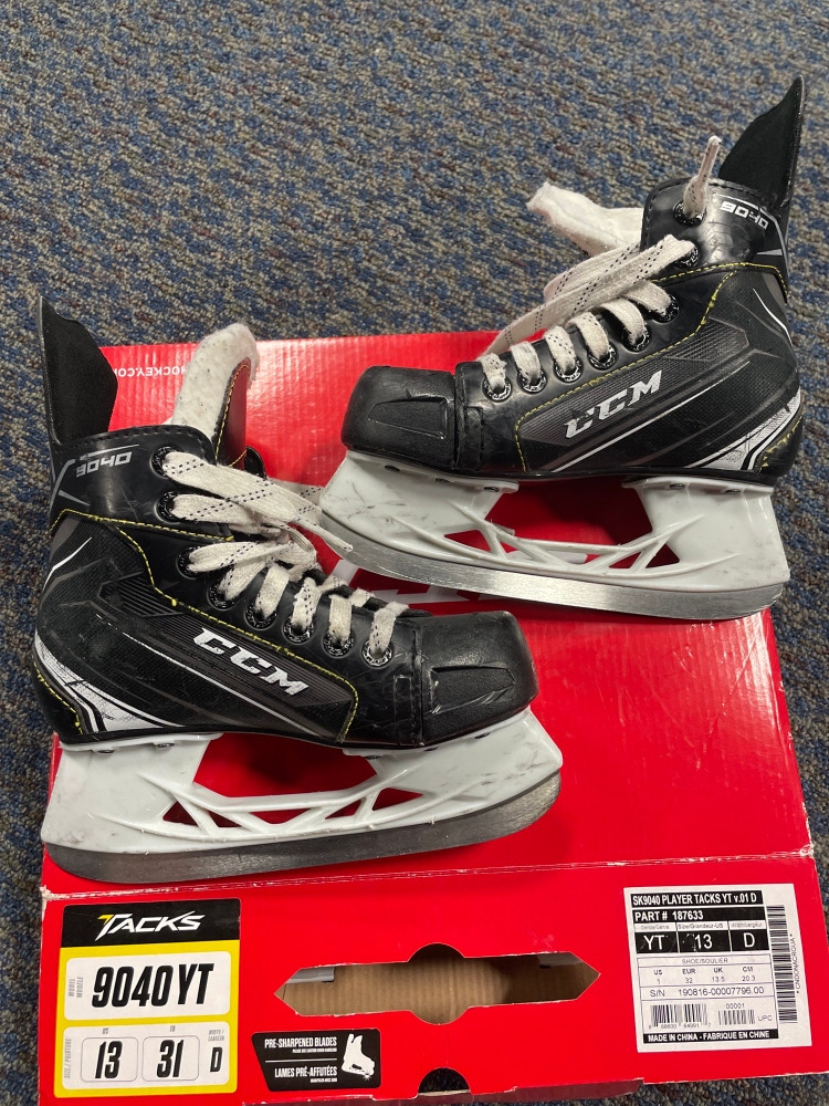 Youth Used CCM Tacks 9040 Hockey Skates D&R (Regular) 13.0