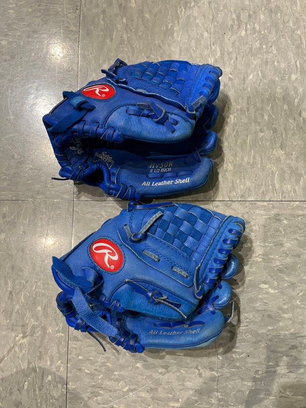Used Rawlings Highlight Series Right Hand Throw Infield Baseball Glove 9.5" Bundle (2 Gloves)
