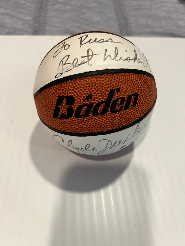 Baden Miniature Replica Clyde Drexler Personalized Autographed Basketball