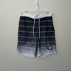 GIII NCAA Georgia Bulldogs Mesh Lined Colorblock Swim Trunks Sz Medium