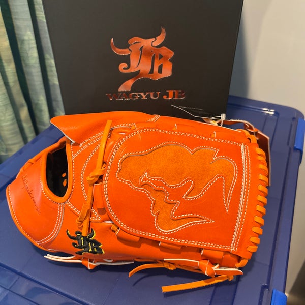 NEW IN BOX Wagyu JB Pitcher Glove + Carry Bag: 11.5 JB-001Y Orange Trevor  Bauer Made in Japan