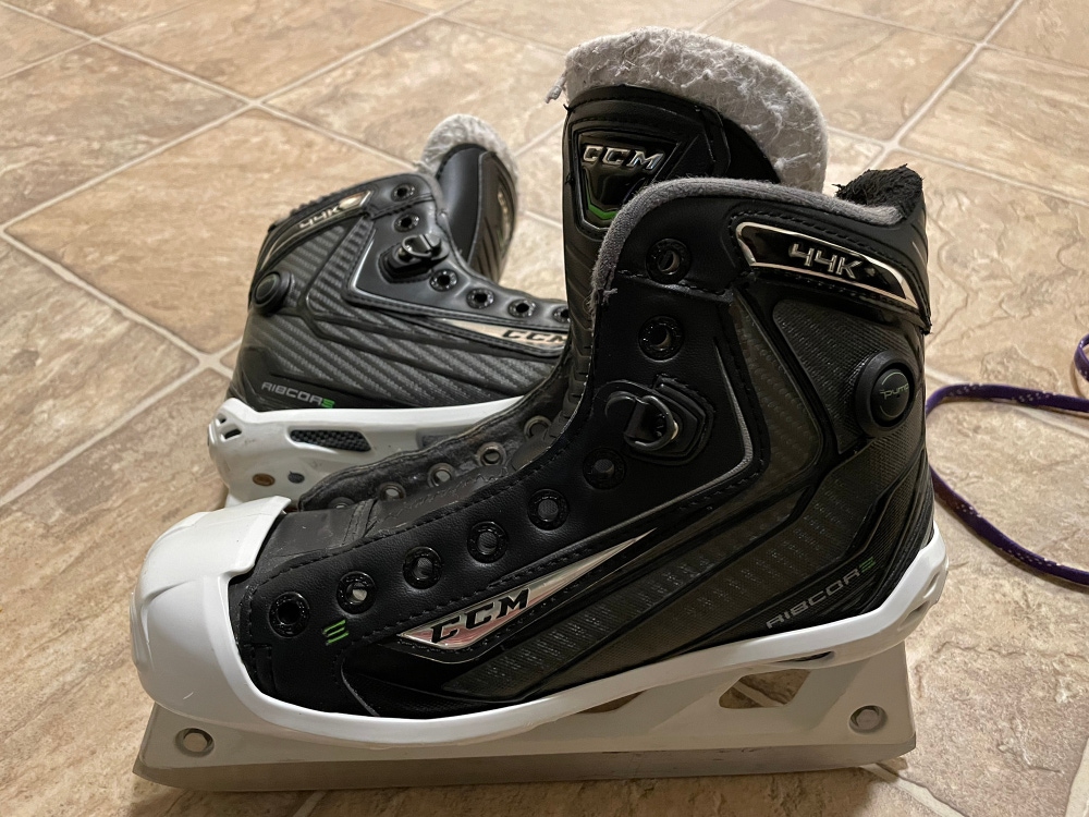 Used CCM Regular Width Size 4.5 RibCor 44K Hockey Goalie Skates