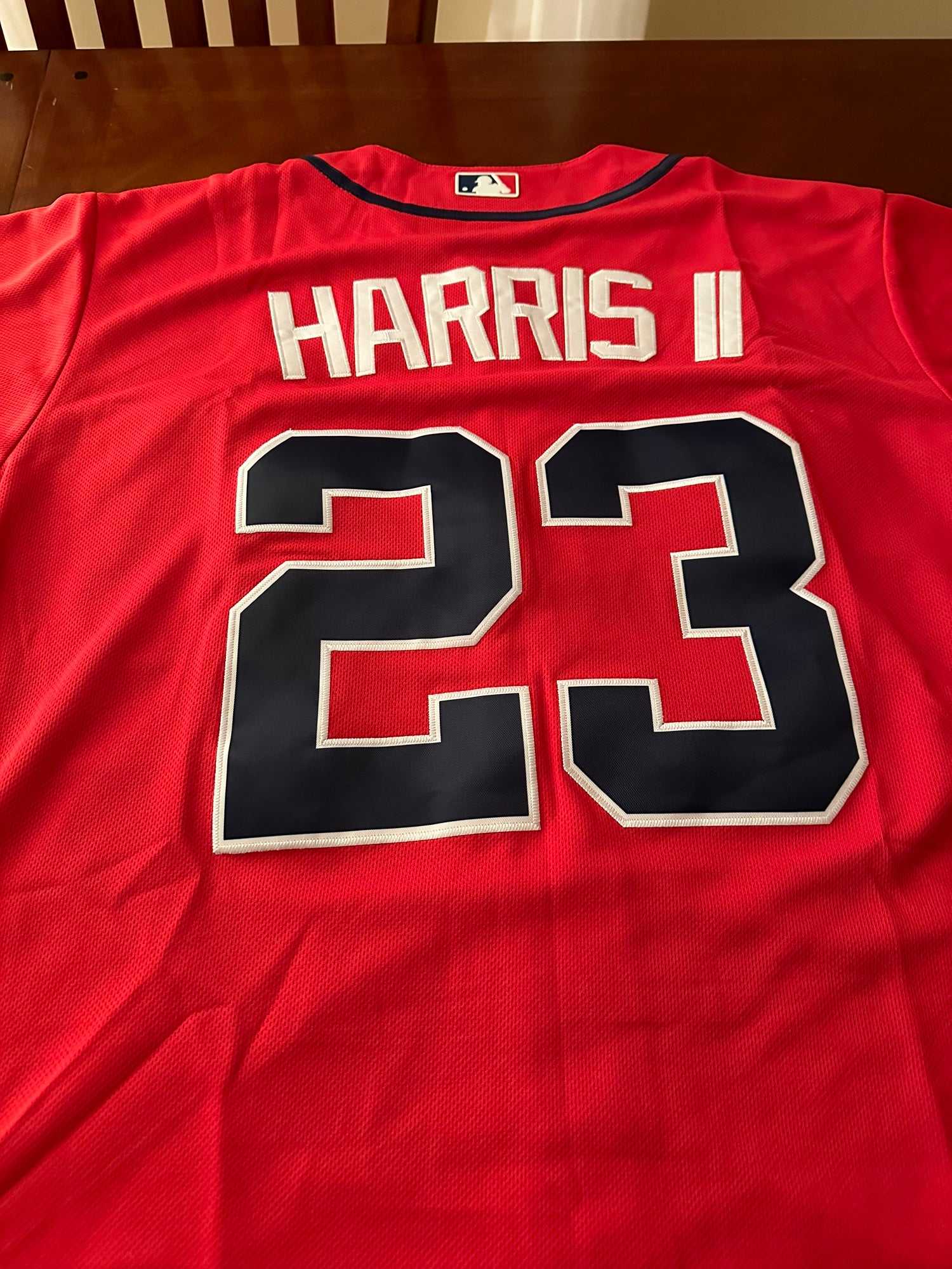 Nike Atlanta Braves MICHAEL HARRIS II Sewn Baseball Jersey RED
