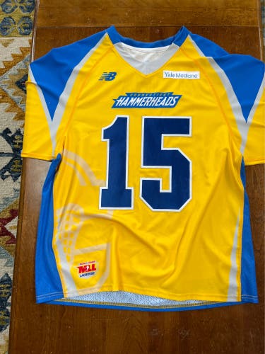 *rare* game worn and signed Dan Lomas mll hammerheads jersey