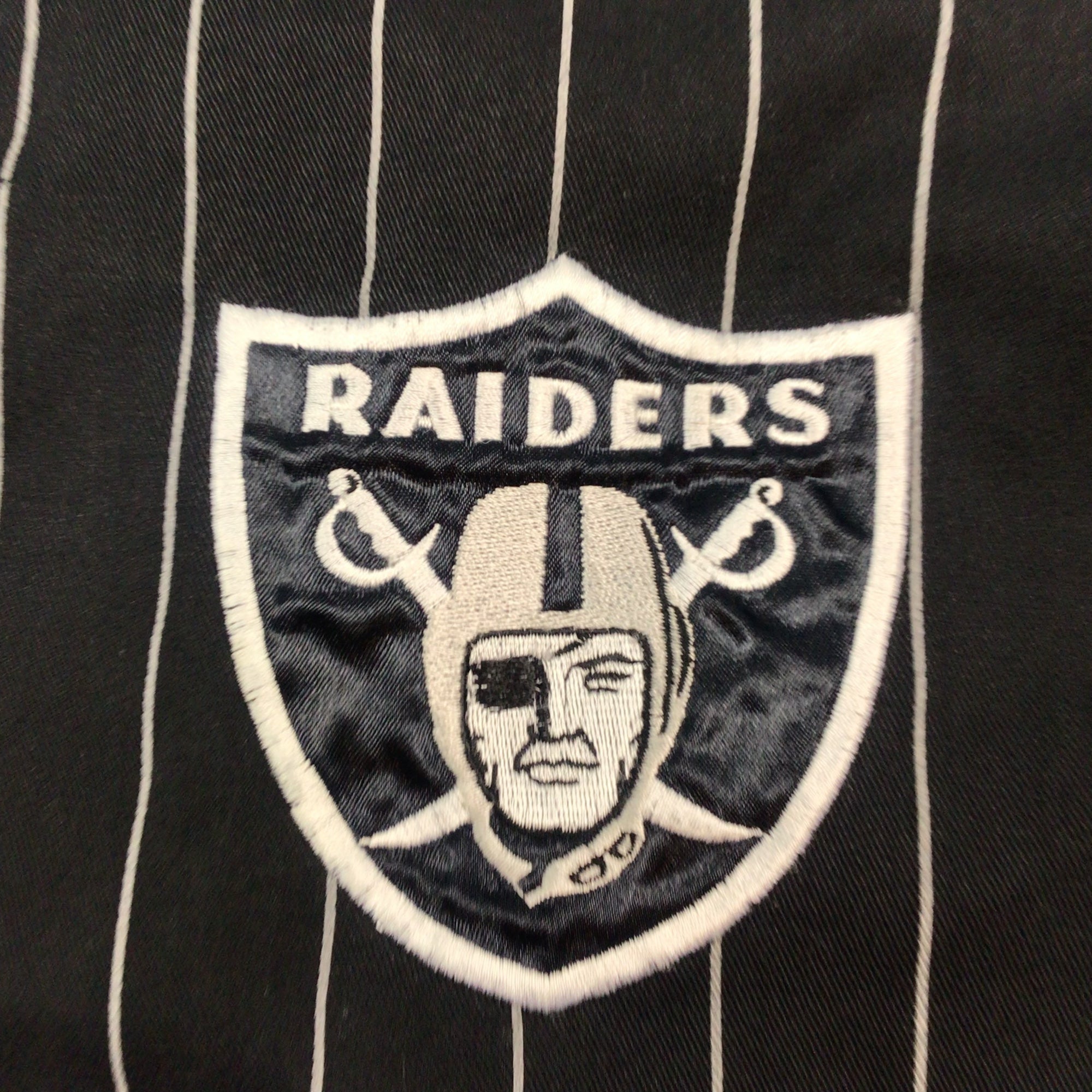 90s LA Raiders vintage NFL button front jersey. Large | SidelineSwap