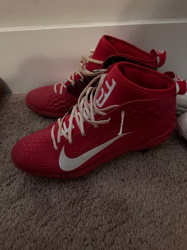 Red Used Metal Nike Force Zoom Trout 5