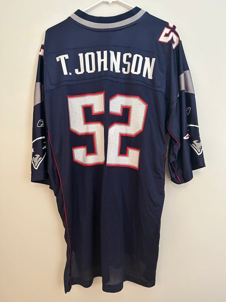 2000 NEW ENGLAND PATRIOTS JOHNSON #52 CHAMPION JERSEY (HOME) XL