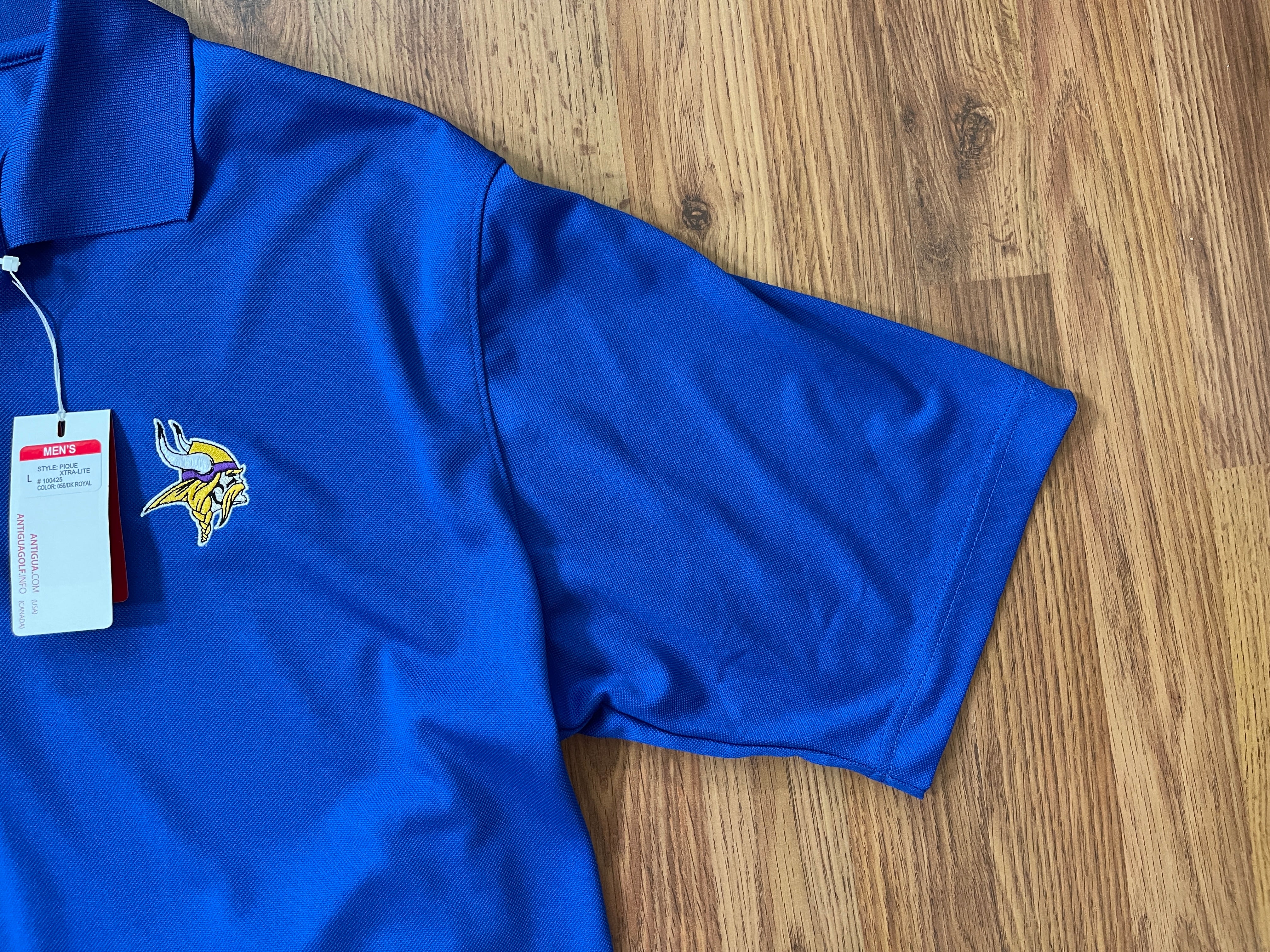 Minnesota Vikings NFL Football SUPER AWESOME Antigua Size Large Polo Golf  Shirt!